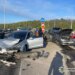 Tesla влетіла у дві автівки на мосту у Києві, є жертва