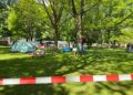 У центрі Гамбурга палестинські активісти розбили наметовий табір