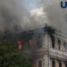 "Обов'язково буде на це відповідь росії": Зеленський показав відео пожежі у НАН у Києві після удару рф, у будівлі шукають людей