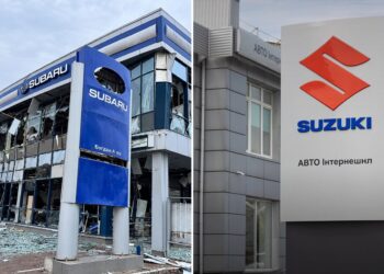 У Києві через російську атаку пошкоджено автосалони Suzuki та Subaru на Подолі
